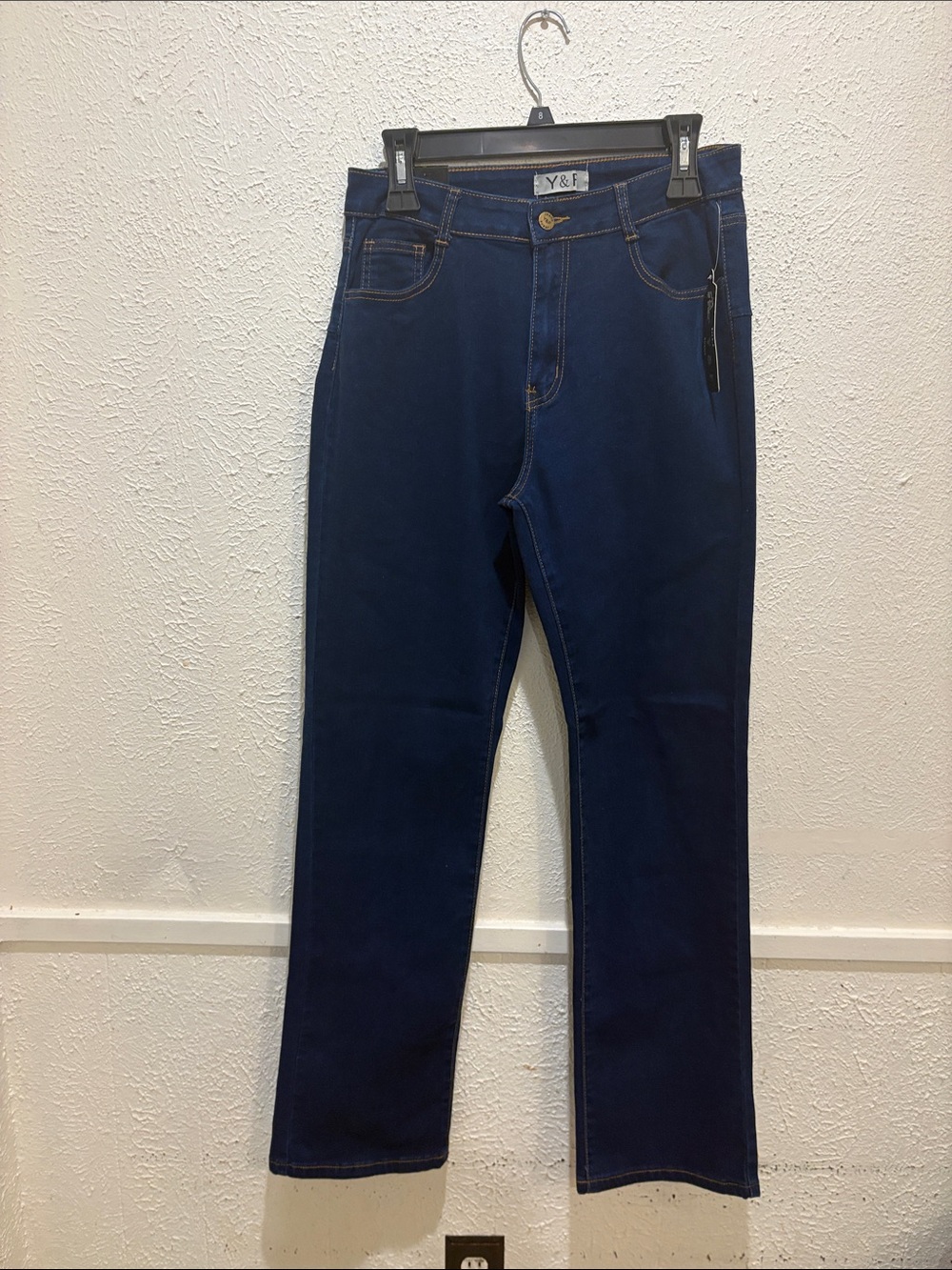 Men’s Navy Straight-Leg Jeans